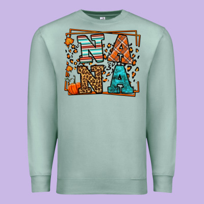 Fall Autumn Leopard Nana Premium Sweatshirt Designed By Lillyallendesigns