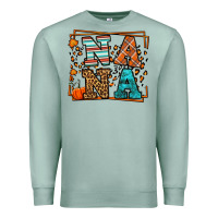Seafoam Fall Autumn Leopard Nana Premium Sweatshirt - LillyAllenDesigns