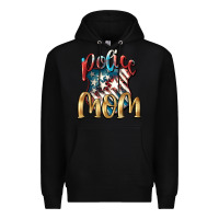 Black Police Mom Premium Hoodie - FaDigitalArtStudio