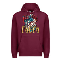 Burgundy Police Mom Premium Hoodie - FaDigitalArtStudio