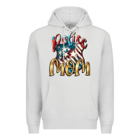 Dove Grey Police Mom Premium Hoodie - FaDigitalArtStudio