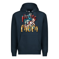 Navy Police Mom Premium Hoodie - FaDigitalArtStudio