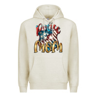 Oatmeal Heather Police Mom Premium Hoodie - FaDigitalArtStudio