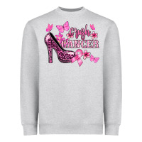 Crush Cancer With High Heels Cancer Awareness Heavyweight Sweatshirt | Teevron