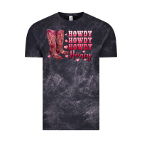 Cloud Black howdy howdy howdy honey with cowgirl boots Vintage Tee - RanaPortraitStore