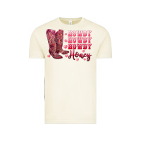 Howdy Howdy Howdy Honey With Cowgirl Boots Vintage Tee | Teevron