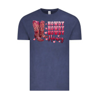Vintage Denim howdy howdy howdy honey with cowgirl boots Vintage Tee - RanaPortraitStore
