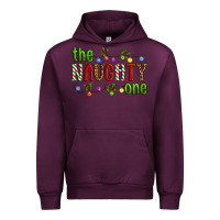 Mauve Wine The Naughty One Christmas Urban Hoodie - Artiststas