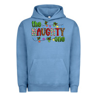 Pigment Pebble Blue The Naughty One Christmas Urban Hoodie - Artiststas