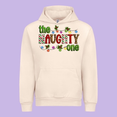 The Naughty One Christmas Urban Hoodie Designed By Artiststas