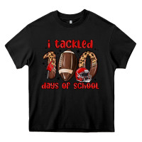 Black i tackled 100 days of school Heavy Core Tee - MaliasSmallBusiness