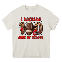 Cream i tackled 100 days of school Heavy Core Tee - MaliasSmallBusiness