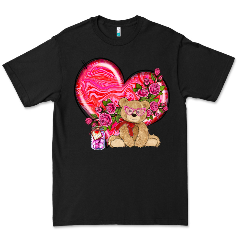 Valentines Heart With Bear Premium Tee by NancyCooperArtShop | Teevron
