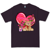 Plum valentines heart with bear Premium Tee - NancyCooperArtShop