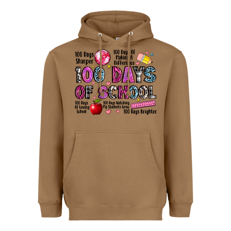 100 Days Of School Heavyweight Hoodie by LillyAllenDesigns | Teevron
