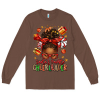 Chestnut santa's favorite cheerleader afro messy bun Long Sleeve Tee - texasbilliewilder