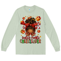 Matcha santa's favorite cheerleader afro messy bun Long Sleeve Tee - texasbilliewilder