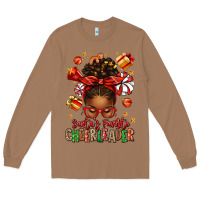 Toasted Coconut santa's favorite cheerleader afro messy bun Long Sleeve Tee - texasbilliewilder
