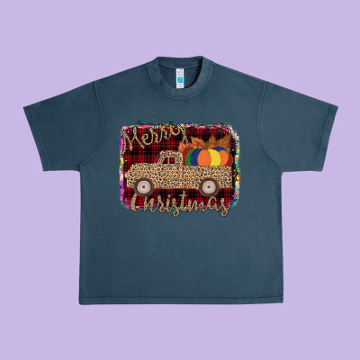 Merry Christmas Truck Urban Heavy Tee Designed By Bettercallsaul