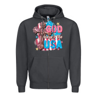 Smoke God Blessed the USA Zipper Hoodie - FaDigitalArtStudio