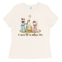 Bone o come let us adore him Ladies Tee - MaliasSmallBusiness