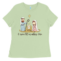Matcha o come let us adore him Ladies Tee - MaliasSmallBusiness