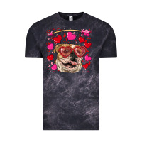 Cloud Black valentine's day  brown english bulldog Vintage Tee - RanaPortraitStore