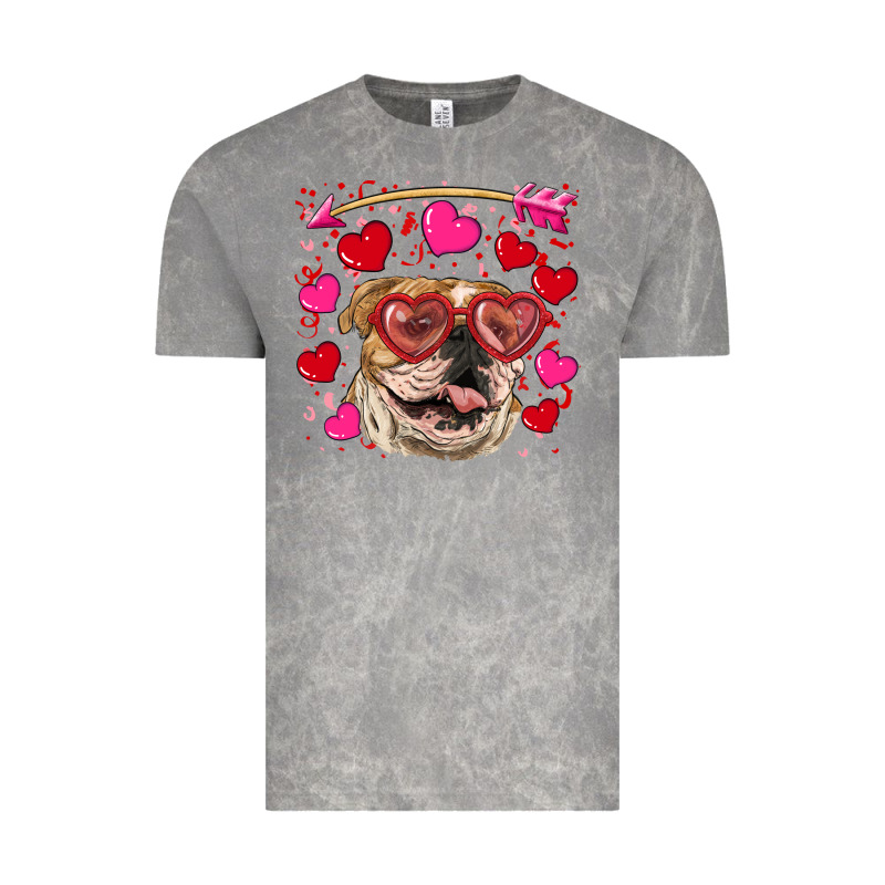 Valentine's Day  Brown English Bulldog Vintage Tee by RanaPortraitStore | Teevron