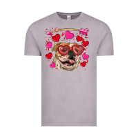 Vintage Zinc valentine's day  brown english bulldog Vintage Tee - RanaPortraitStore