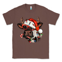Chestnut Christmas cow with antlers Classic Tee - Jasminsmagicworld