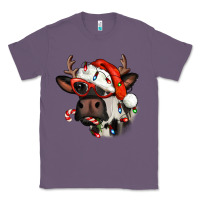Christmas Cow With Antlers Classic Tee | Teevron