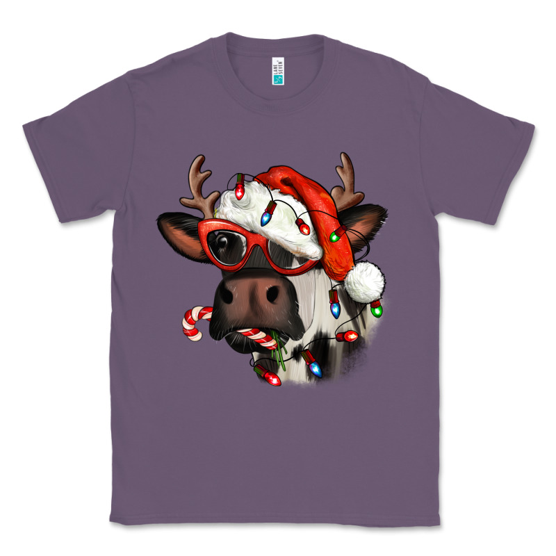 Christmas Cow With Antlers Classic Tee by Jasminsmagicworld | Teevron