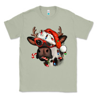 Matcha Christmas cow with antlers Classic Tee - Jasminsmagicworld