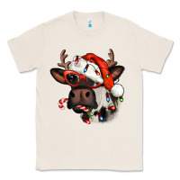 Natural Christmas cow with antlers Classic Tee - Jasminsmagicworld