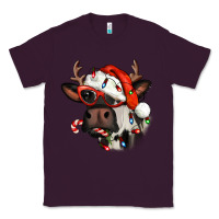 Plum Christmas cow with antlers Classic Tee - Jasminsmagicworld