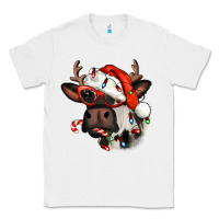 White Christmas cow with antlers Classic Tee - Jasminsmagicworld