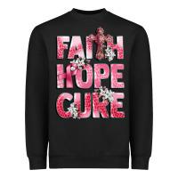Black faith hope cure breast cancer Heavyweight Sweatshirt - CowGirlArtShop