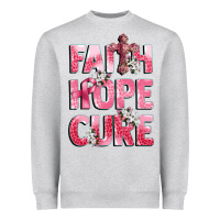 Faith Hope Cure Breast Cancer Heavyweight Sweatshirt | Teevron
