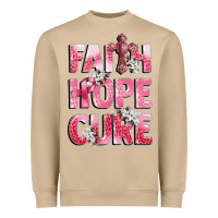 Mushroom faith hope cure breast cancer Heavyweight Sweatshirt - CowGirlArtShop