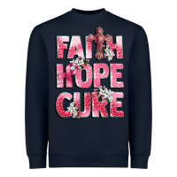 Navy faith hope cure breast cancer Heavyweight Sweatshirt - CowGirlArtShop
