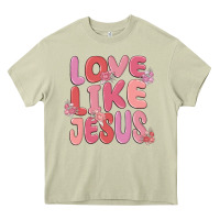 Mossy love like jesus Heavy Core Tee - MaliasSmallBusiness
