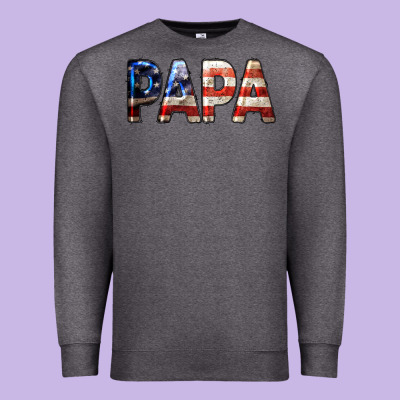 American Flag Papa 4th Of July Premium Sweatshirt Designed By Lillyallendesigns