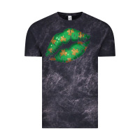 Cloud Black St. Patricks Day Green Lips Vintage Tee - Bettercallsaul