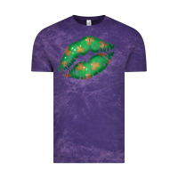 Cloud Purple St. Patricks Day Green Lips Vintage Tee - Bettercallsaul