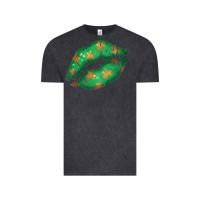Vintage Black St. Patricks Day Green Lips Vintage Tee - Bettercallsaul