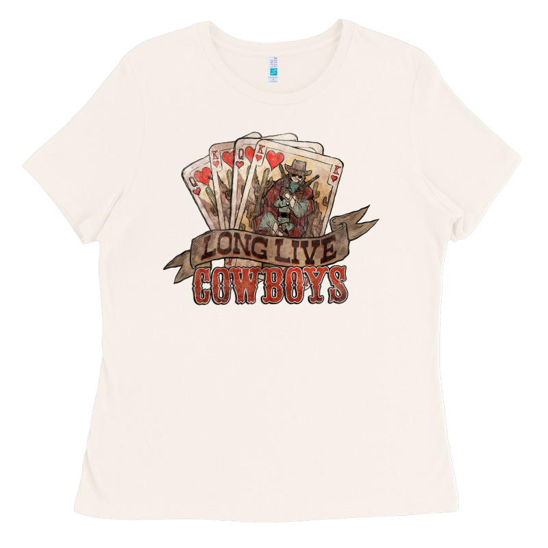 Long Live Cowboys Cards Ladies Tee by NancyCooperArtShop | Teevron
