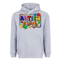 Heather Grey autism mom Heavyweight Hoodie - LillyAllenDesigns