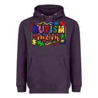 Plum autism mom Heavyweight Hoodie - LillyAllenDesigns