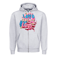 Heather Grey Merica leopard lightning bolt Zipper Hoodie - FaDigitalArtStudio