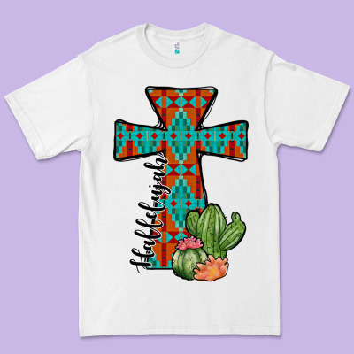Aztec Cactus Cross Premium Tee Designed By Jahusdesignshop